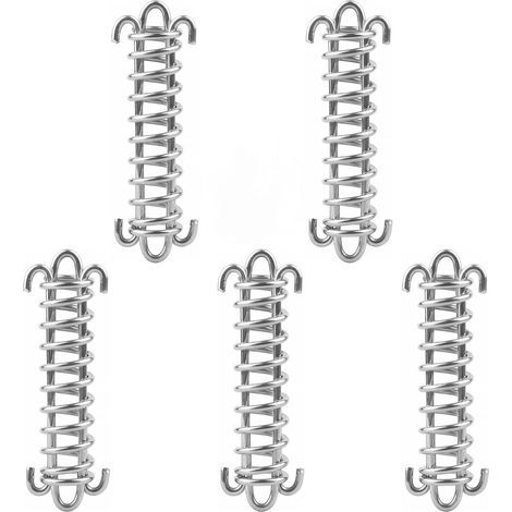 Lot de 5 verrous à ressort en acier inoxydable pour tente, kit de fixation pour voile de jardin, voile d'ombrage, voile solaire (1/5)