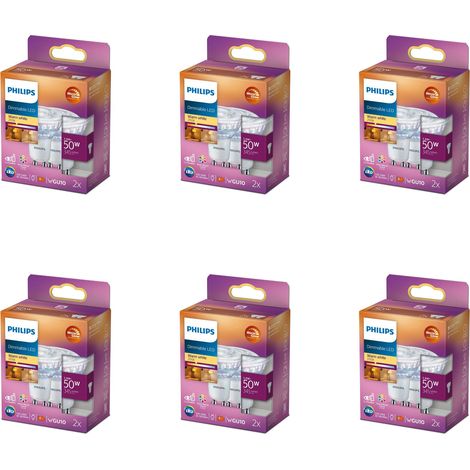 Philips Pacchetto vantaggio GU10 Lampadina Spot LED 50W Dimmerabile Luce Bianco calda - 12 pezzi (1/3)