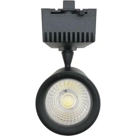 Faretto led nero a binario 30w monofase faro super compatto cob 4200k (1/3)