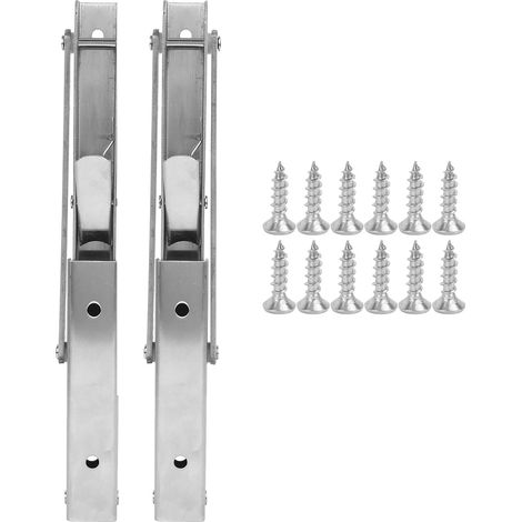 2 Pièces Support d'Étagère Murale en Acier Inoxydable Pliant, Support de Fixation Robuste pour Étagères Lourdes (1/5)