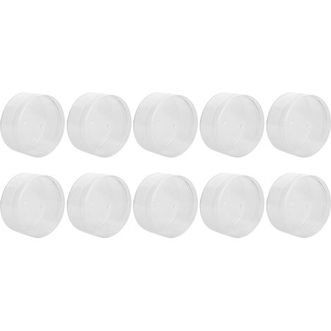 Lot de 10 boîtes de rangement en plastique pour petits objets de montre, perles et accessoires de bijouterie (8 cm). (1/5)