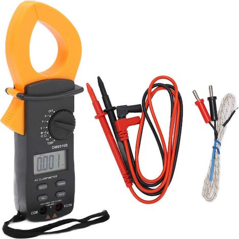 DM6016B Digitales Zangenmessgerät, Multifunktions-Multimeter mit automatischer Bereichswahl, AC/DC-Amperemeter 1000 A/600 V