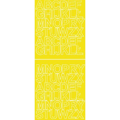 Lettere adesive autoadesive da 3,5 cm, gialle lucide