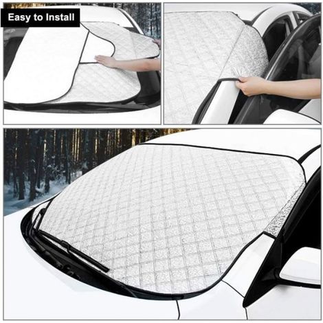 Couverture Pare-Brise Voiture - Anti-givre pare soleil - Protection avant UV neige (1/4)