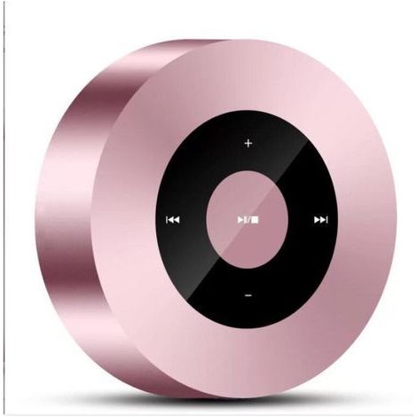 [Smart Touch] Enceinte Bluetooth Premium or rose Mini Hautparleur avec étui étanche Portable Micro AUX 15H Son de Cristal pour iPhone iPad Tablette Douche Fille Cadeau (1/4)