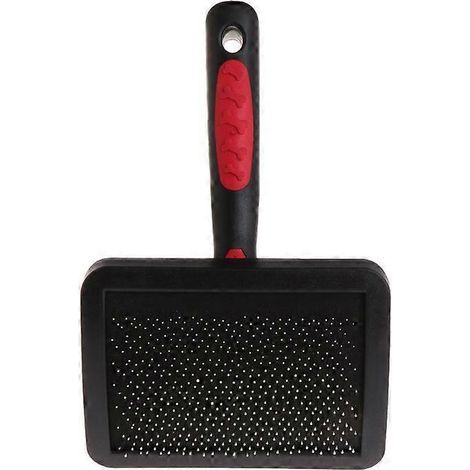 Brosse de toilettage auto-nettoyante pour chiens et chats, démêloir professionnel pour poils longs et courts, grande taille L, usage vétérinaire recommandé.