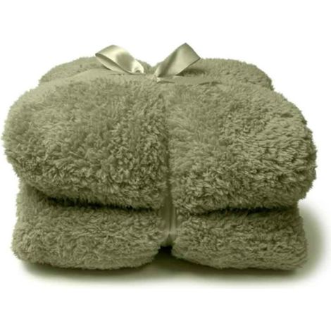 COPERTA PLAID TEDDY 150X200CM, VERDE, NATALE, PILE, SOFFICE, CALDO, INVERNO, REGALO