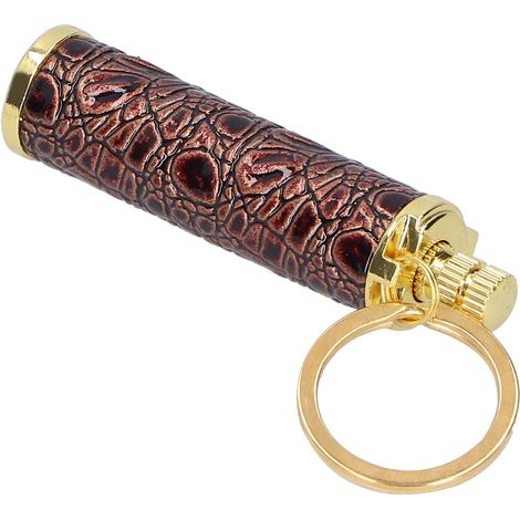 Briquet à allumettes, briquet à pétrole, briquet étanche, porte-clés vintage d'extérieur, marron doré (1/5)