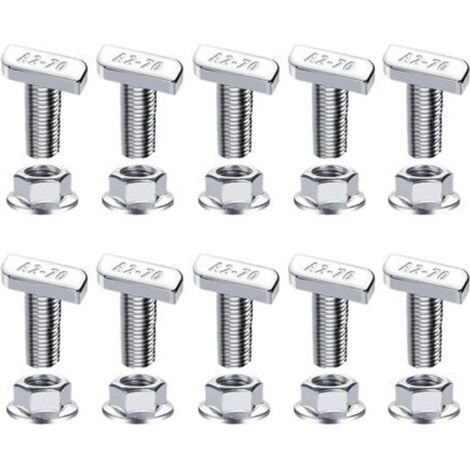 Boulon T-slot - Tête De Marteau Coulissante - Pour Piste En Acier - M10x25 - Acier Inoxydable - 1 Pièce (1/5)