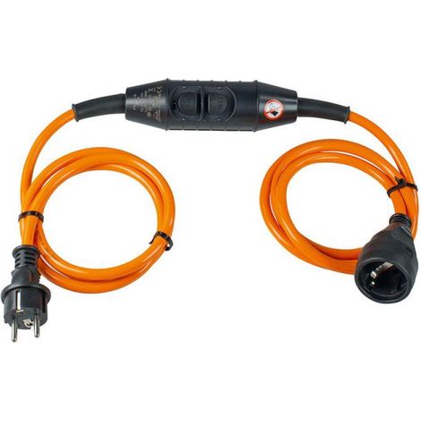 PRCD-S Verlängerungsleitung 2x1,5m 230V H07BQ-F 3G2,5 IP44