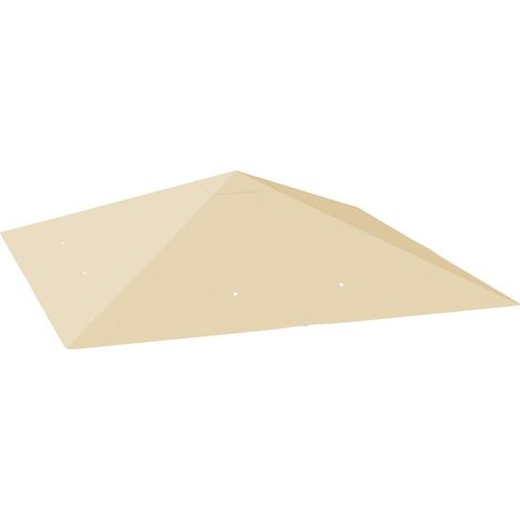 Techo de recambio para cenador 3 x 3 m beige Oxford 370 g/m² (1/5)