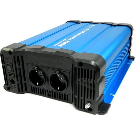Spannungswandler FS2000DR 24V 2000 Watt reiner Sinus BLAU Inverter Fernbedienung optional Ohne Fernbedienung (1/5)