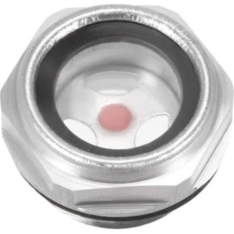 Indicatore di livello dell'olio con vetro spia da 1/2 PT, raccordo per compressore d'aria in lega di alluminio con filettatura maschio e O-ring, adatto per serbatoi