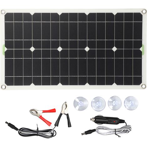 Ortviai Panneau Solaire Portable Flexible 100 W en Silicium Monocristallin pour Voiture, Bateau, Camping (1/5)
