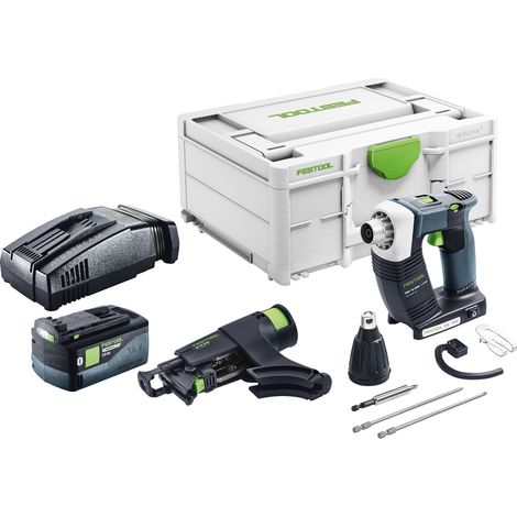Visseuse de chantier sans fil Festool DWC 18-2500 Basic 18 V 18 Nm Brushless + 1 batterie 5,0 Ah + chargeur rapide + Systainer