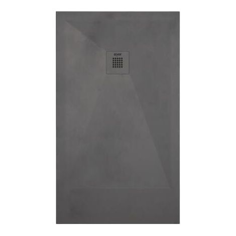 ONDEE - Plato de ducha NOLA 3 - Puede cortarse - 80x120x3cm - Resina - Antracita