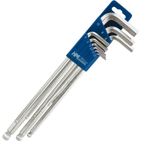 Winkelschraubendreher-Satz KuKo lang 1,5 - 10 mm 9-tlg.