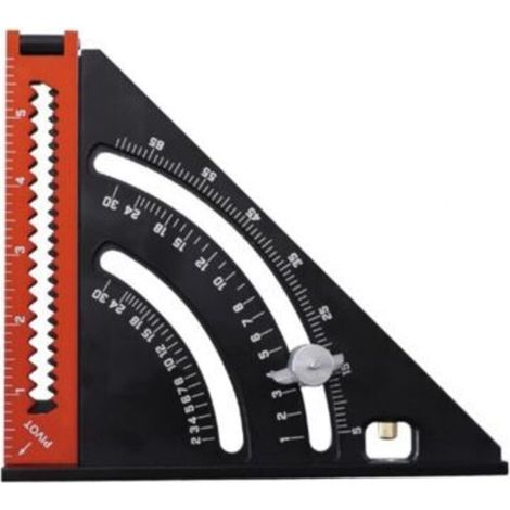 Pre Carpenter Square Metal Aluminum Folding Triangle Ruler Combination Square 310mm Multifunction Triangle Square Angle Ruler Protractor (1/5)