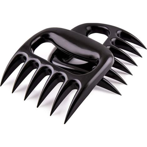 Fourchette à viande pour barbecue, 2 pièces, fourchette alimentaire, griffe d'ours, diviseur de viande, chauffage anti - brûlure, gadgets de cuisine (1/5)
