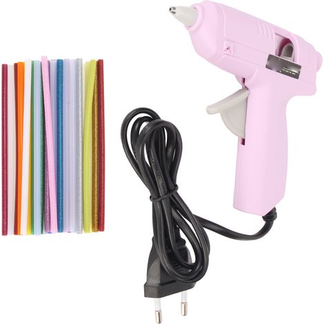 Pistolet à colle chaude 20 W à préchauffage rapide et séchage rapide, mini outil portable avec bâtonnets pour loisirs créatifs, prise 110-240 V (UE). (1/5)