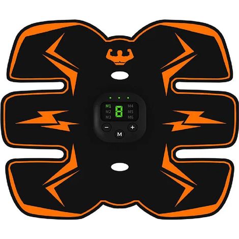 Kabelloses EMS-Gerät (Elektromuskelstimulation) für den Bauchbereich mit Trainingssimulator für Arme und Beine, für Heimtraining und Bauchmuskelübungen. – AquaForge