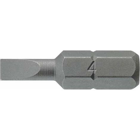 Puntas planas de 1/4" de 25 mm Tamaño 0.8x4.0 mm Vaso 1/4 hex
