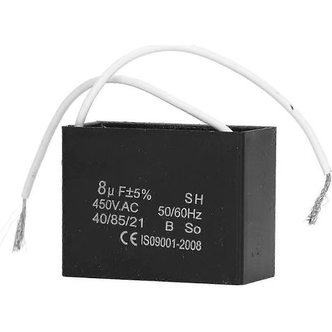 Condensateur de démarrage pour générateur 8F, moteur de ventilateur, condensateur de fonctionnement pour climatiseur 450 V CA (1/4)