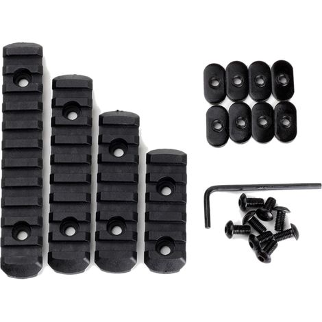 Lot de 4 bandes de guidage décoratives modifiées pour rails de protection en bois, 20 mm, noires. (1/5)