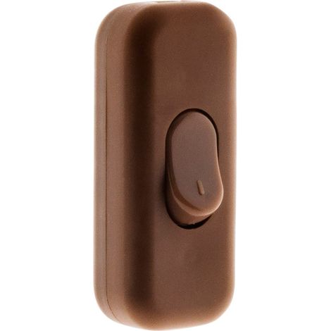 Zenitech – Interrupteur unipolaire 2A marron – Douille B22 acier laitonné double bague – Norme NF – Pour installations électriques