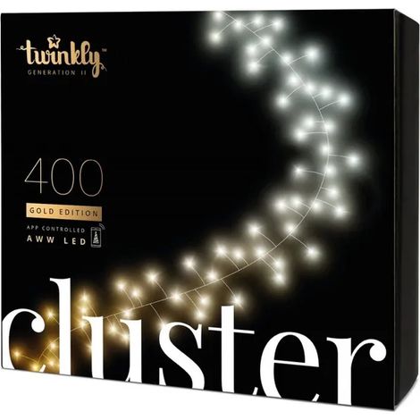 Guirlande connectéee IP44 6m 400 LEDS blanc chaud froid TWINKLY CLUSTER (1/10)