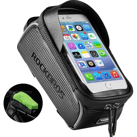 Bolsa impermeable para bicicleta, compatible con pantalla táctil, 017-3BK 6.0 pulgadas (1/2)