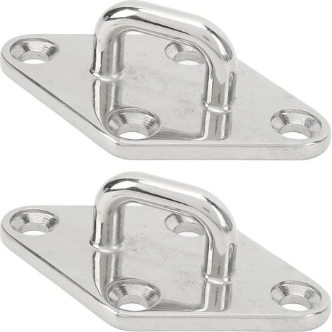 2 Pièces Patère Plafond Inox 316 Plaque Œillet Montage Supérieur Crochet Suspendu Marin (1/5)