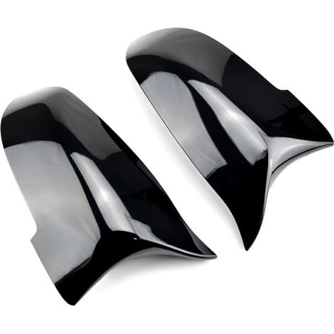 Para BMW F10 F11 Cubierta de espejo lateral negro brillante Serie 5 6 7 LCI 2014-17, (1/5)