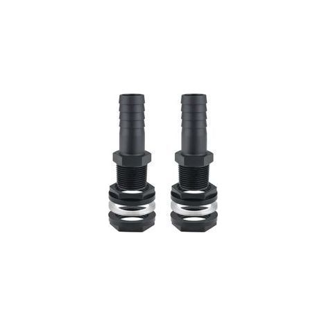 2PCS Trop Plein Cuve, 25mm Passe Paroi Cuve raccord Male Leakproof Hose pour Citernes Raccord Rcuprateur eau de Pluie de Pluie Passages Mit Joints (1/4)