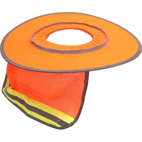 Casque de chantier respirant avec bande réfléchissante, protection solaire été pour ouvriers BTP, bouclier anti-UV ajustable (1/5)