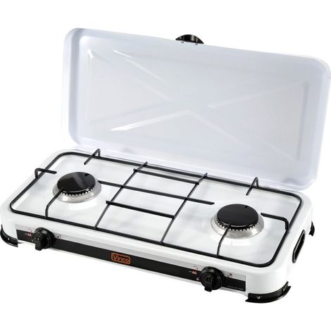 Fornello a Gas Gpl 2 Fuochi Bruciatore 1.2 Kw Vinco 76002 Campeggio