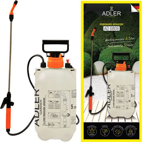Pulvérisateur à pression manuel Grande capacité 5 L Lance de pulvérisation réglable (1/5)