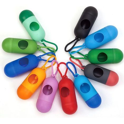Distributeur De Sacs À Déchets Pour Animaux - 8.4 x 4.3 cm - Forme Capsule - HDPE + PP - 40 g - 1 Pièce (1/5)