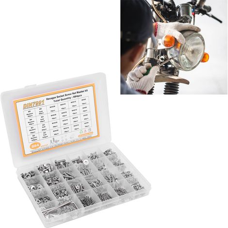 Kit 884 M2 M3 M4 M5 - Vis, écrous et rondelles en acier inoxydable 304 (1/5)