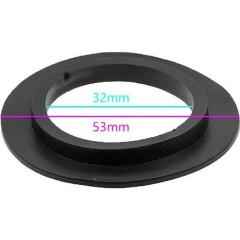 Lot de 5 joints d'étanchéité en caoutchouc noir – Diamètre extérieur 53mm – Diamètre intérieur 32mm – Pour bonde de baignoire et lavabo (1/4)
