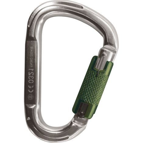 Mousqueton aluminium HMS double action