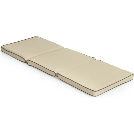 Gardenista Outdoor Almohadilla de asiento de banco de 3 plazas para jardín Cojín de banco resistente al agua, suave y plegable para Patio 143 cm x 52 cm x 5 cm - Piedra (1/5)