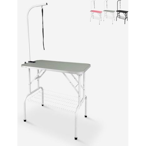 Mesa de Aseo Profesional Plegable para Perros y Gatos Terrier - Gris