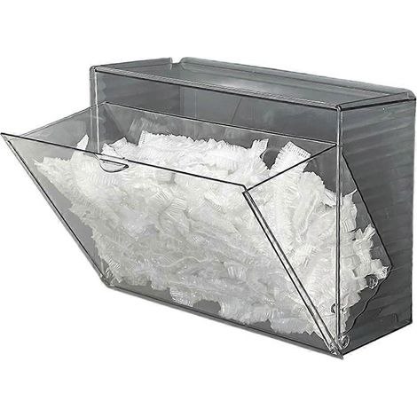 Transparente, selbstklebende Wandaufbewahrungsbox, Türhänger, Schuhüberzugspender, kein Bohren erforderlich, saubere Optik (1/5)