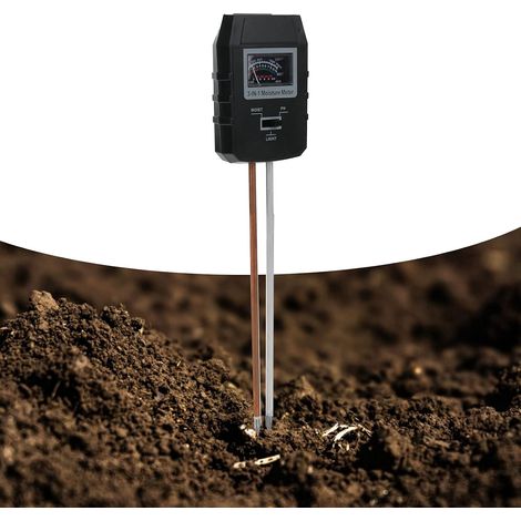 CSPARKV (28 × 6 × 6 cm) Medidor de humedad del suelo, analizador de humedad multifuncional, medidor de pH y luz, monitor de agua para plantas de jardín, granja, césped, interior y exterior, analizador (1/4)