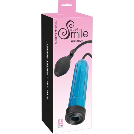 Dulce Sonrisa - Bomba de pene azul con bola de bombeo (1/5)