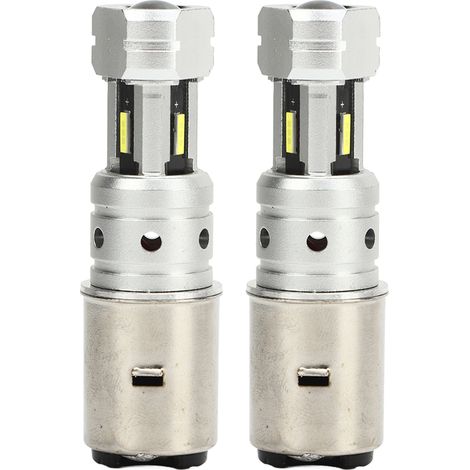 2 ampoules LED moto super lumineuses, phares de remplacement blanc 6000K pour Suzuki. (1/5)