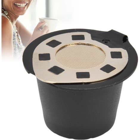 Capsule de café Nestlé, coque de café rechargeable et réutilisable, filtre en acier inoxydable, plaquée or. (1/5)