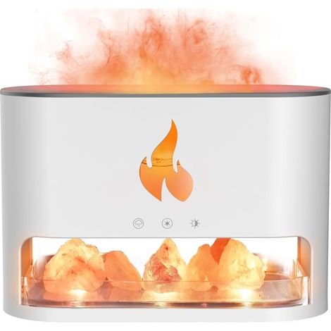 Aromadiffusor mit Flamme – Himalaya-Salzlampe mit automatischer Abschaltung – 350 ml (1/5)