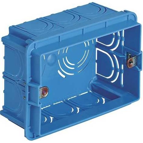 V71303 Boîte d'encastrement rectangulaire unifiée 3 modules bleu clair